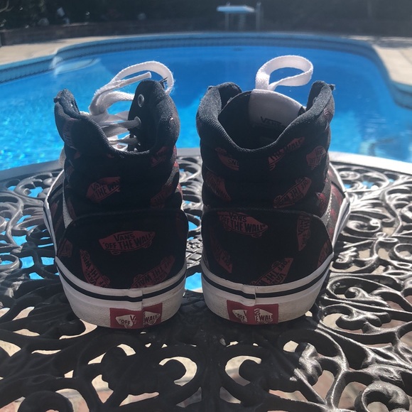 Vans- unisex US size 3 EUR 34 high tops black and red - Picture 3 of 8